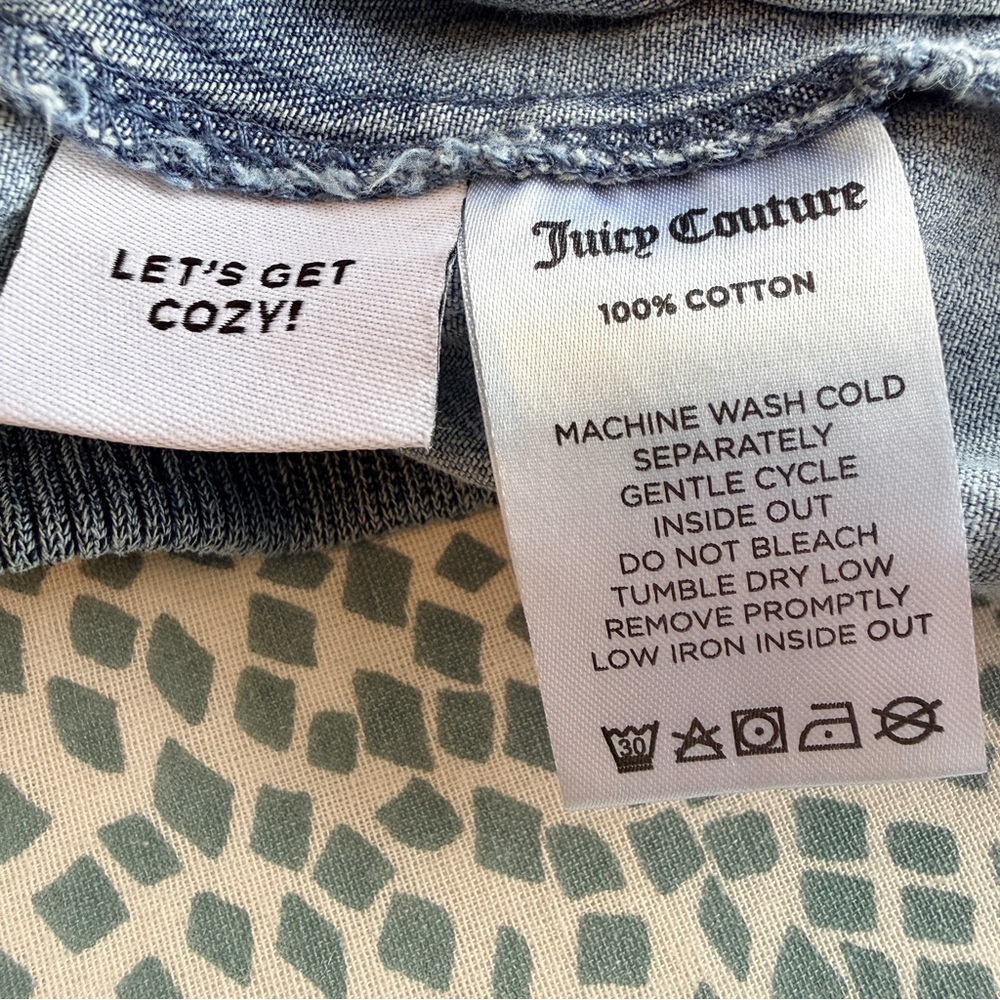 Juicy Couture | Lightweight Denim Blue Bomber Jacket - Picture 9 of 9